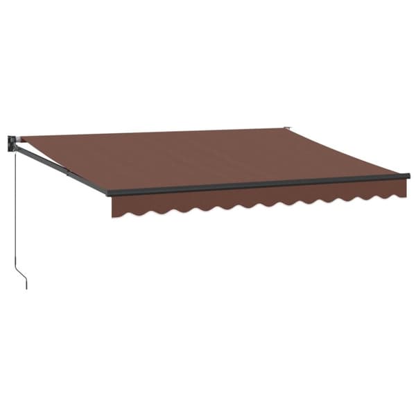 Markis manuellt infällbar 350x250 cm brun