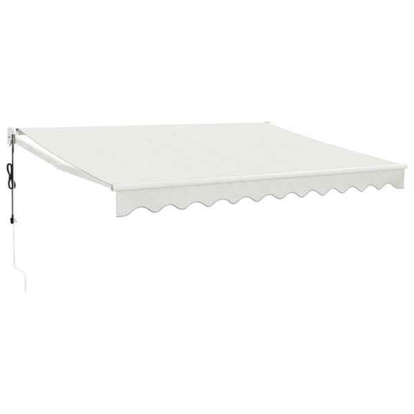 Automatisk infällbar markis gräddvit 3,5x2,5 m
