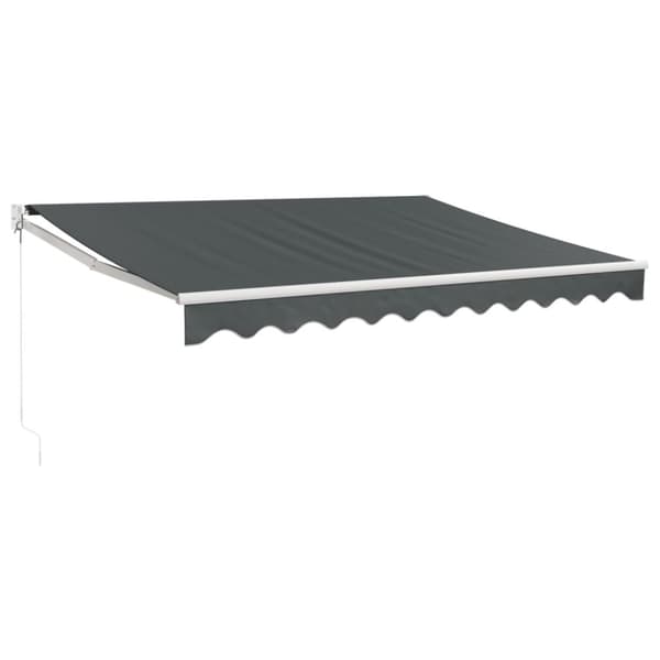 Markis infällbar antracit 3x2,5 m tyg&aluminium