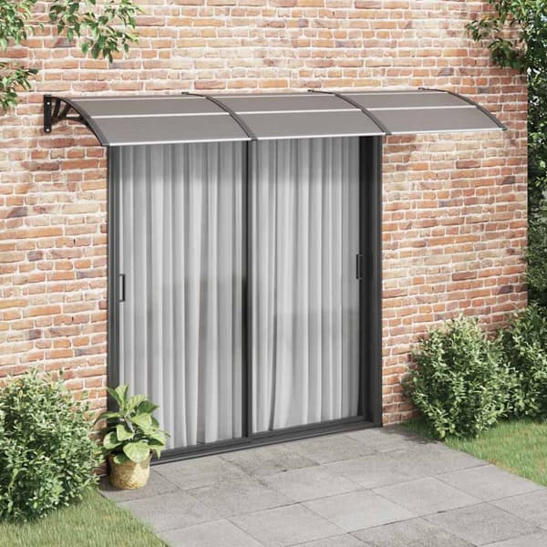 Entrétak svart 300x75 cm polykarbonat