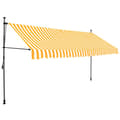 Miniatyrbild 2 av 2: Markis manuellt infällbar med LED 400 cm vit och orange