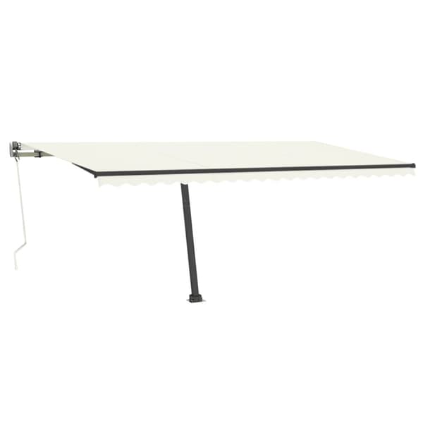 Markis automatisk fristående 500x350 cm gräddvit