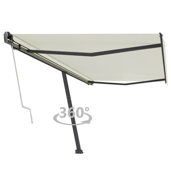 Markis automatisk fristående 500x350 cm gräddvit