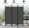 Miniatyrbillede 5 af 7: Rootz Paravent Room Divider - Folding Privacy Screen - Space Divider - Indendørs Udendørs - Polyesterstof - 167cm x 172cm (3 stk.)/223cm x 172cm (4 st