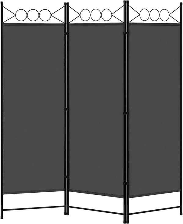 Rootz Paravent Room Divider - Folding Privacy Screen - Space Divider - Indendørs Udendørs - Polyesterstof - 167cm x 172cm (3 stk.)/223cm x 172cm (4 st
