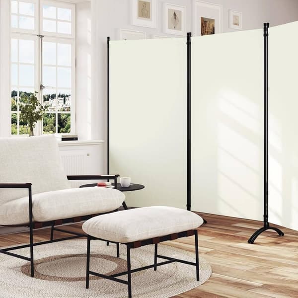 Rootz Privacy Screen Room Divider - Udendørs Screen - Privacy Skillevæg - Vejrbestandigt materiale - 255cm x 181cm - Mørkegrå & Creme