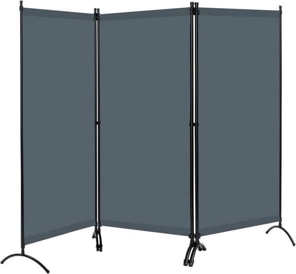 Rootz Room Divider Screen - Privacy Skillevæg - Folde Privacy Screen - 160g/m² Polyester - 255cm x 181cm - Indendørs/Udendørs brug