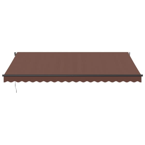 Automaattimarkiisi LED-valoilla ruskea 450x350 cm