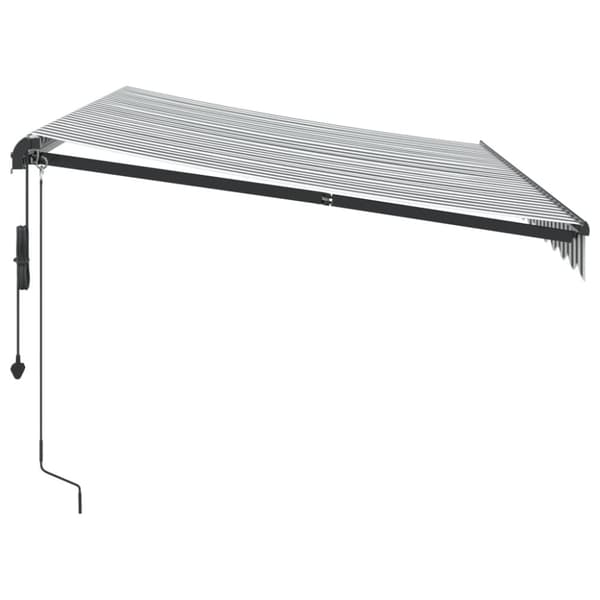 Markis automatiskt infällbar antracit&vit 300x250 cm