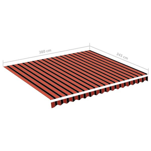 markisedug 4x3,5 m orange og brun