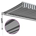 Miniatyrbild 9 av 11: vidaXL Markis automatiskt infällbar antracit och vit 600x300 cm