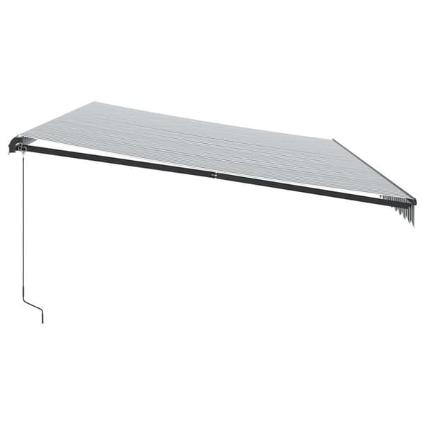 vidaXL markise 600x300 cm manuel betjening antracitgrå og hvid