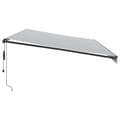 Miniatyrbild 6 av 11: vidaXL Markis automatiskt infällbar med LEDs antracit&vit 600x300 cm