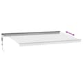 Miniatyrbild 7 av 11: vidaXL Markis automatiskt infällbar med LEDs antracit&vit 600x300 cm