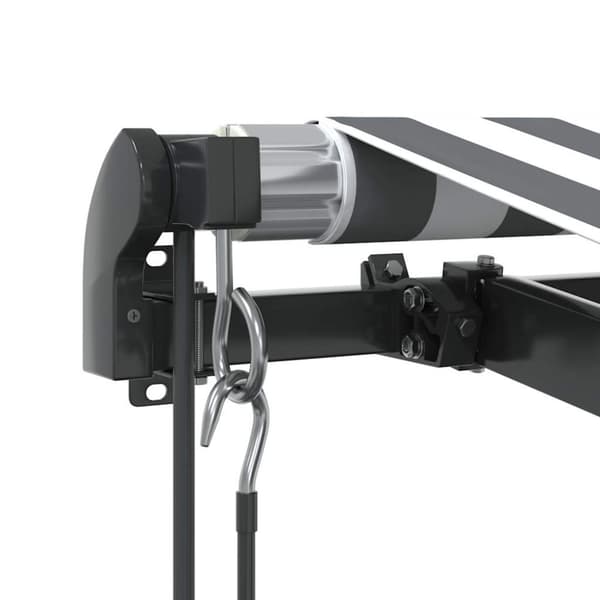 vidaXL Markis automatiskt infällbar med LEDs antracit&vit 600x300 cm