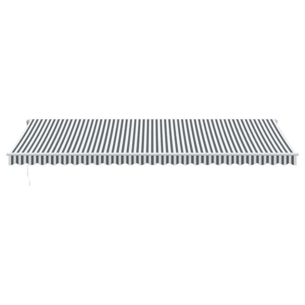 vidaXL markise 600x300 cm automatisk betjening antracitgrå og hvid