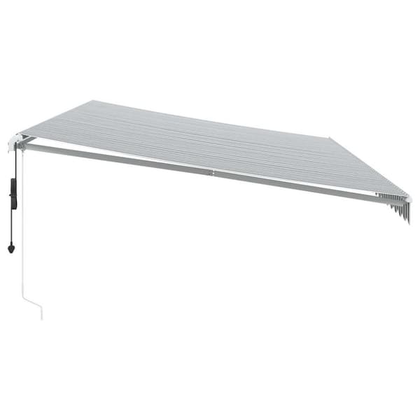vidaXL markise 600x300 cm automatisk betjening antracitgrå og hvid