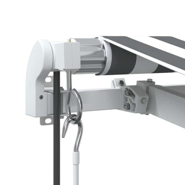 vidaXL markise 600x300 cm automatisk betjening antracitgrå og hvid