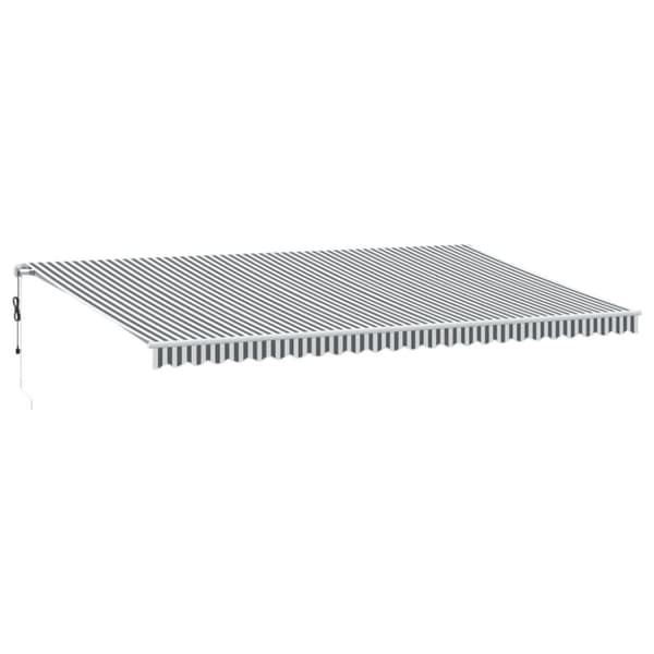 vidaXL markise 600x300 cm automatisk betjening antracitgrå og hvid