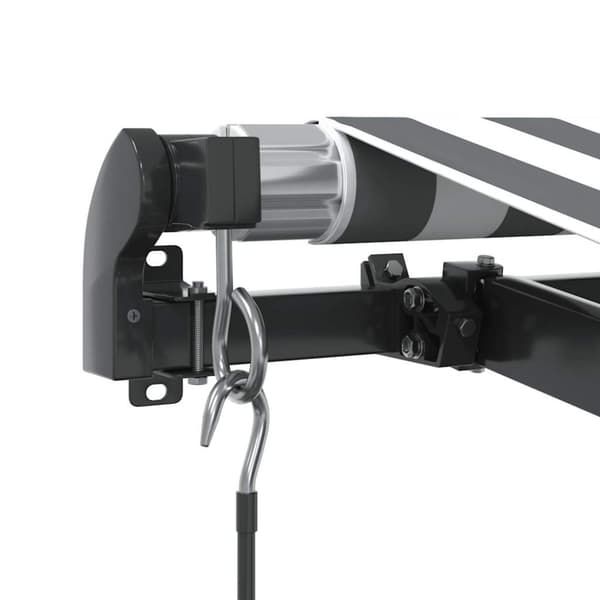 vidaXL Markis manuellt infällbar antracit och vit 600x300 cm