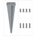 Miniatyrbild 6 av 6: Rootz markankare för sidoförtältstolpar - Tältpinne - Metallpåle - Pulverlackerad - 9 cm x 9 cm x 46 cm - Lättvikt - Grå - 1,3 kg