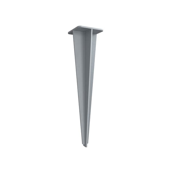 Rootz markankare för sidoförtältstolpar - Tältpinne - Metallpåle - Pulverlackerad - 9 cm x 9 cm x 46 cm - Lättvikt - Grå - 1,3 kg