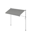 Miniatyrbild 1 av 6: Rootz Clamp-markis med handvev - Solskyddstak - Infällbar utomhusmarkis - Aluminiumlegering - 350 cm x 120 cm - Grå