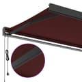 Pikkukuva 8 / 11: vidaXL Automaattimarkiisi viininpunainen 300x250 cm