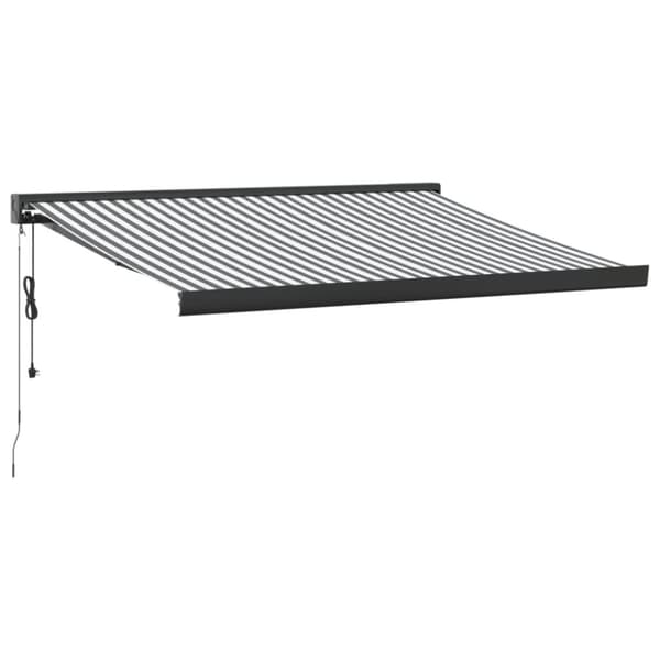 vidaXL Uttrekkbar markise antrasitt og hvit 3x2,5 m stoff og aluminium