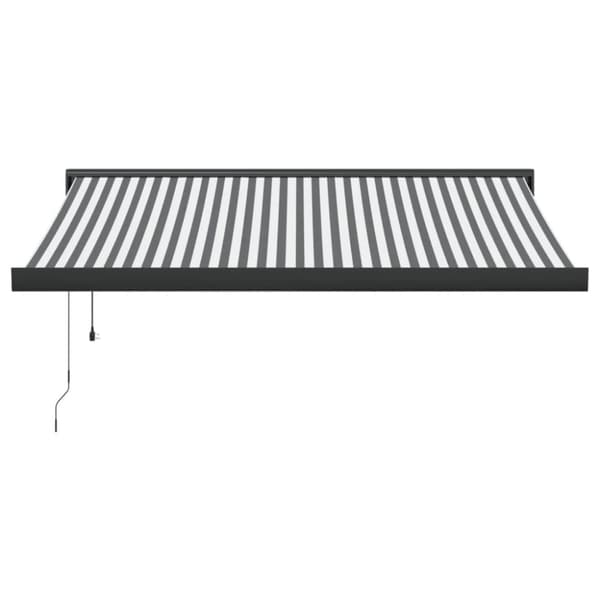 vidaXL Uttrekkbar markise antrasitt og hvit 3x2,5 m stoff og aluminium