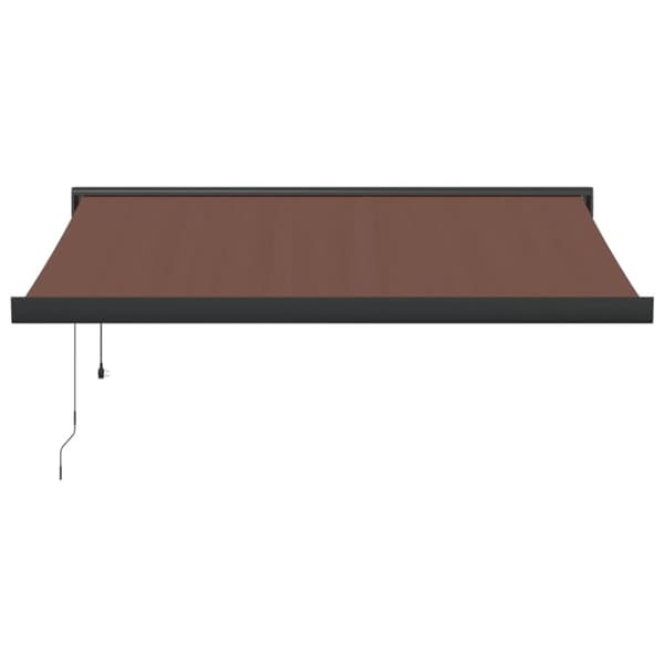 vidaXL Automatisk uttrekkbar markise brun 350x250 cm