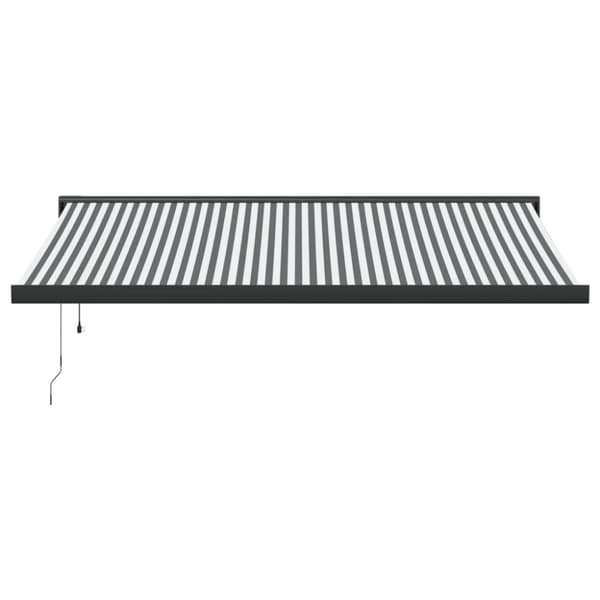 vidaXL Uttrekkbar markise antrasitt og hvit 4,5x3 m stoff og aluminium