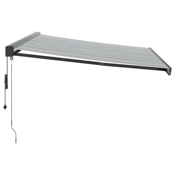 vidaXL Uttrekkbar markise antrasitt og hvit 4,5x3 m stoff og aluminium