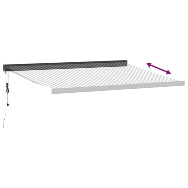 vidaXL Uttrekkbar markise antrasitt og hvit 4,5x3 m stoff og aluminium