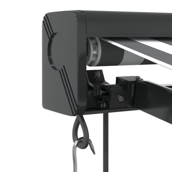 vidaXL Uttrekkbar markise antrasitt og hvit 4,5x3 m stoff og aluminium
