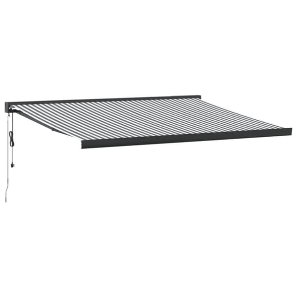 vidaXL Uttrekkbar markise antrasitt og hvit 4,5x3 m stoff og aluminium