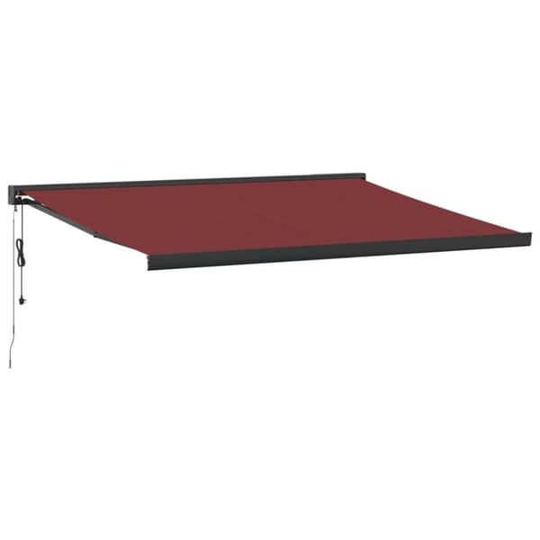 vidaXL Automatisk uttrekkbar markise burgunder 450x300 cm