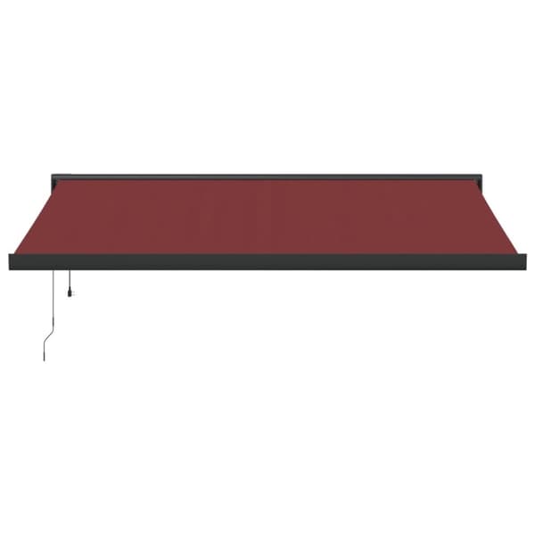 vidaXL Automatisk uttrekkbar markise burgunder 450x300 cm