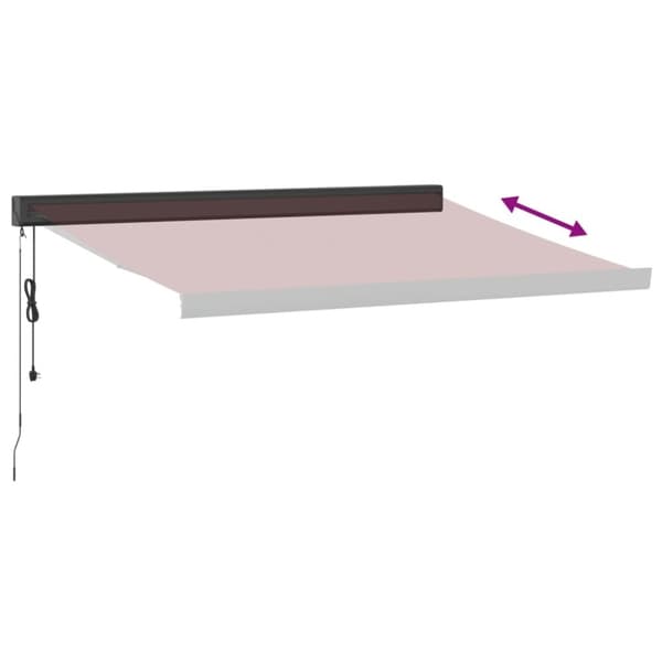 vidaXL Automaattimarkiisi viininpunainen 350x250 cm