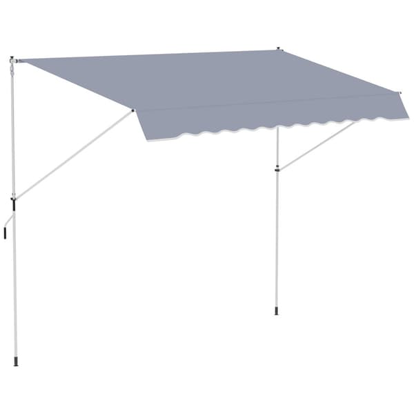 Rootz -manuaalinen laajennettava markiisi - sisäänvedettävä markiisi - parveke - anti -UV -suojaus - 400L x 120w x 170-280H cm