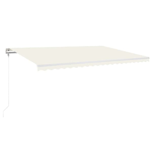 Automatisk markis 500x300 cm gräddvit