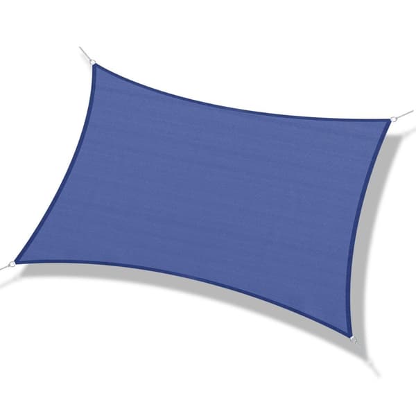Rootz Suorakulmainen sävy Sail - Sun Shade - UV -katos - Suurten tiheys UV -suoja - 4m x 3M - säilytyslaukku - sininen