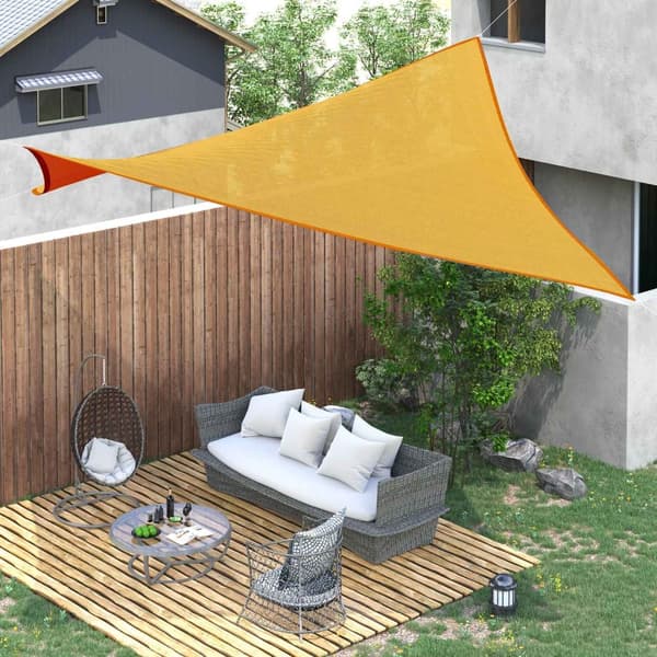 Rootz HDPE -markiisi - suorakaiteen muotoinen sävy purje - UV -suoja -tarpauliini - 6L x 4b m - lohkot 90% UV -säteitä - kestävä ja vedenpitävä