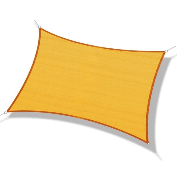 Rootz HDPE -markiisi - suorakaiteen muotoinen sävy purje - UV -suoja -tarpauliini - 6L x 4b m - lohkot 90% UV -säteitä - kestävä ja vedenpitävä