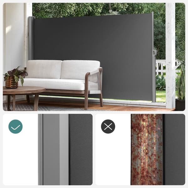 Sidenmarkise, SONGMICS, 160x450 cm, Antracit.