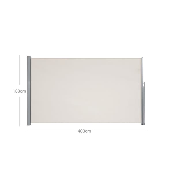 Sivusuojus, ulosvedettävä, SONGMICS, 200 x 400 cm, Antrasiitti