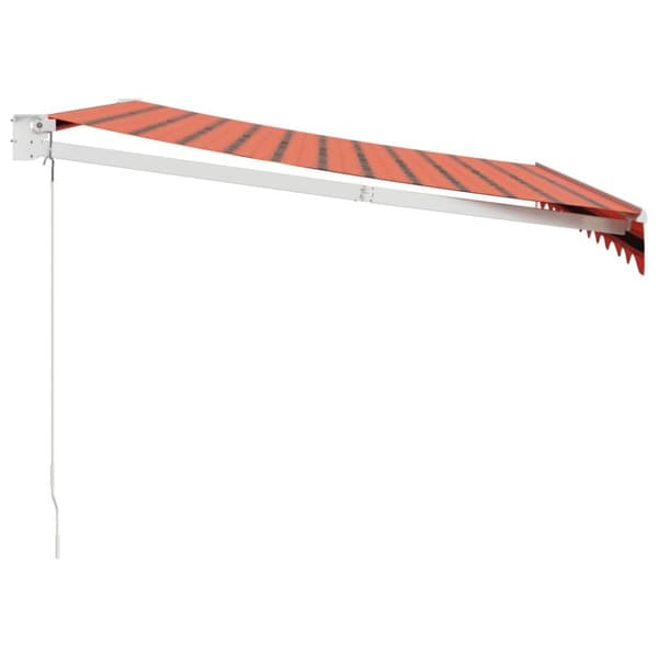 Markis infällbar orange och brun 3x2,5 m tyg&aluminium