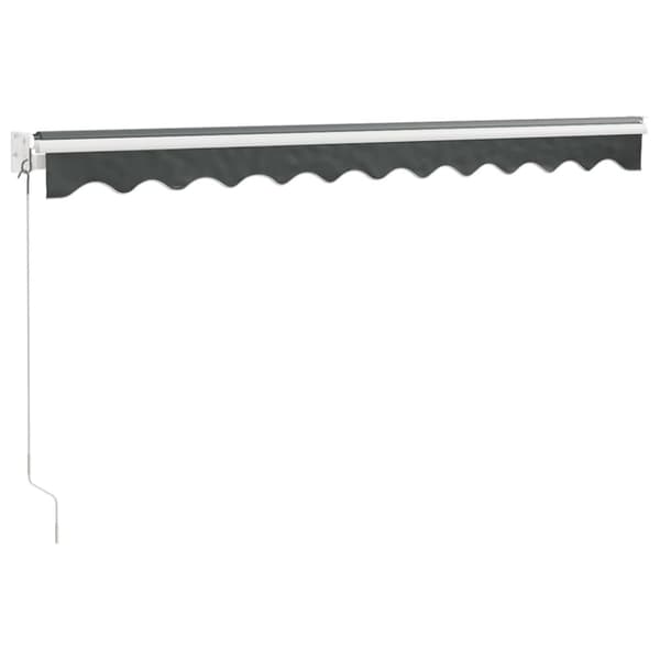 Markis infällbar antracit 3x2,5 m tyg&aluminium