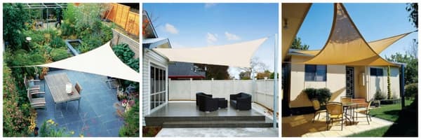 IbizSail Garden Sun Sail Vandtæt 4 x 4 x 4 m Beige