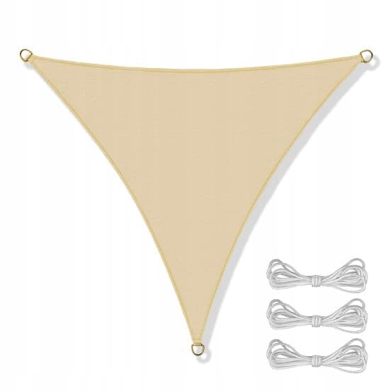 IbizSail Garden Sun Sail Vandtæt 4 x 4 x 4 m Beige